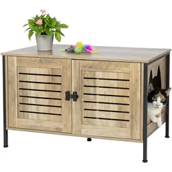 Relaxdays Katzenschrank (Katzenklo geschlossen), Katzenklo