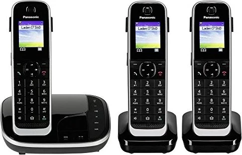 Panasonic KX-TGJ323GB Trio-DECT Schnurlostelefon mit AB schwarz