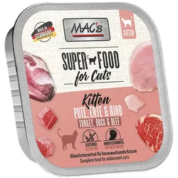 MAC ́s CAT Kitten Pute, Ente, Rind 16x100 g