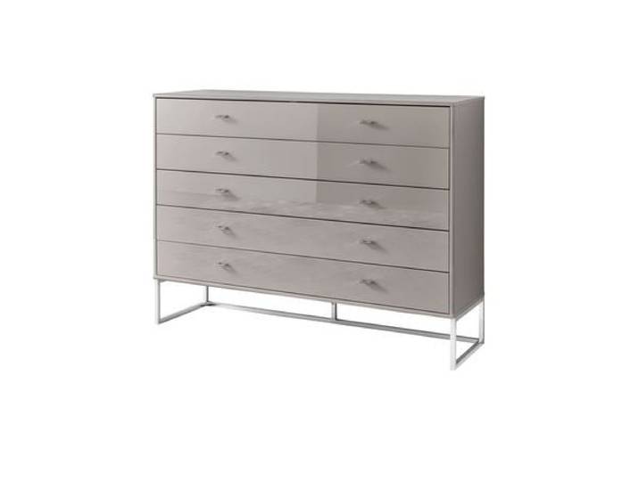 Kommode Paterson mit Schubladen H:105cm/B:80cm/T:43cm Hellgrau modern, Schubkasten Soft-Close
