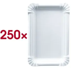 Papstar 250er-Pack Einweg-Teller »pure« aus Frischfaserkarton 13x20 cm weiß, 13x20 cm