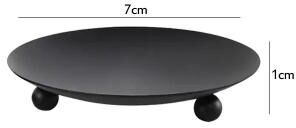 Uplift Essentials Iron Geometric Pillar & Taper Plate Set slim Plate Black