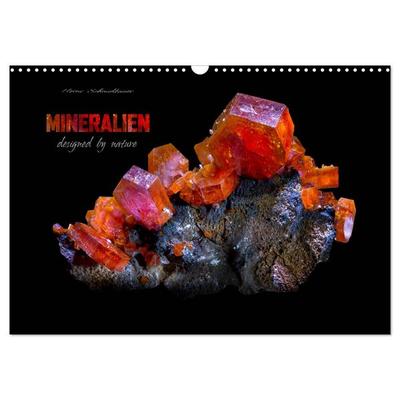 MINERALIEN designed by nature (Wandkalender 2026 DIN A3 quer), CALVENDO Monatskalender