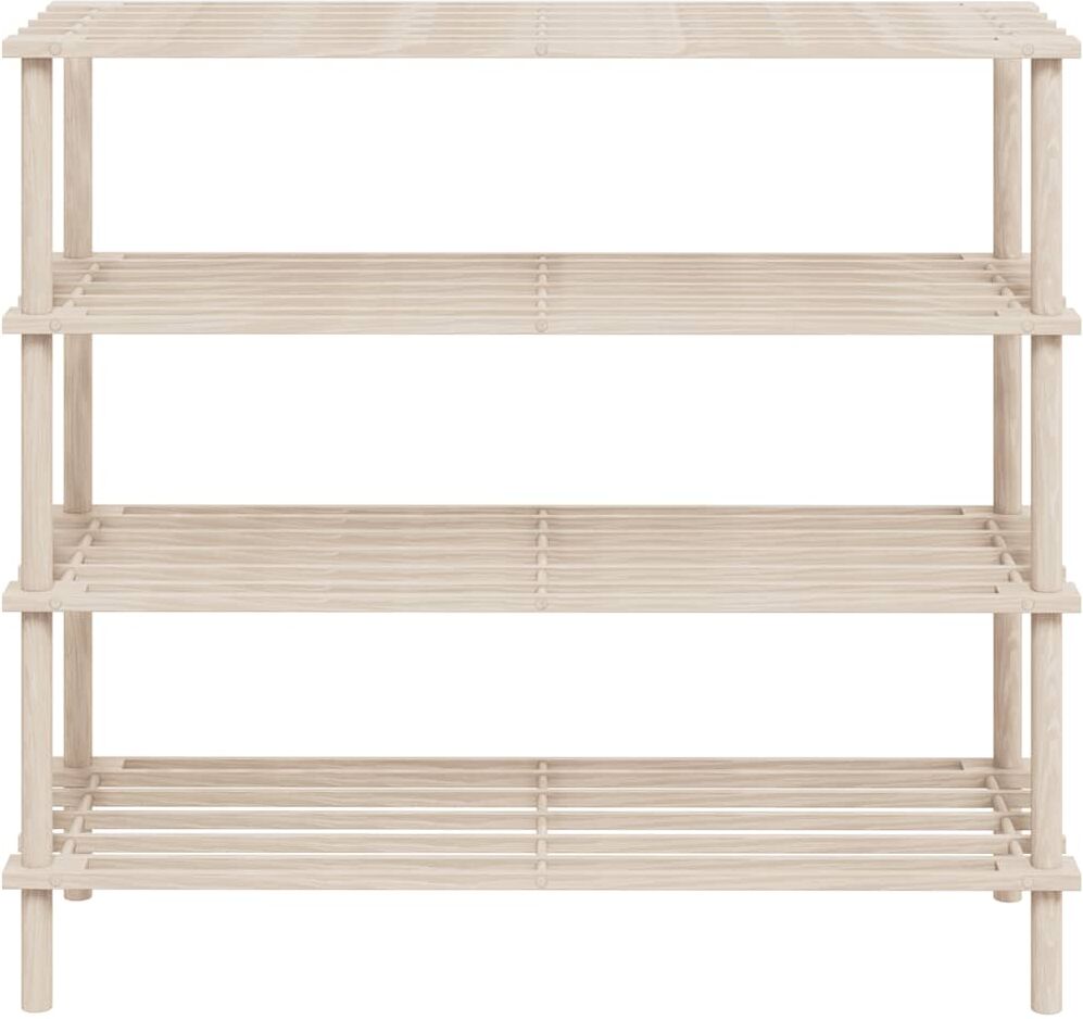 vidaXL Range-chaussures à 4 étagères 2 pcs Bois de sapin solide