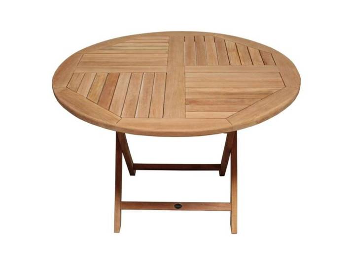 Zebra Poker Klapptisch Ø90 cm Teak