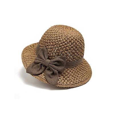 Boho-Strohhut für Damen mit Schleife – in verschiedenen Farben erhältlich, faltbar für einfachen Transport, perfekt für Freizeit und Strandurlaub