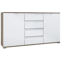 SIDEBOARD Sylt Weiß matt / Weiß Hochglanz