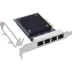 INLINE Quad Netzwerkkarte, PCIe x4, 4-Port RJ45 2,5Gb/s, inkl, low profile