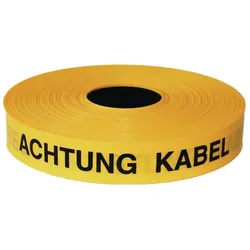 Kelmaplast, Klebeband, Trassen-Warnband 250 m Achtung Glasfaserkabel gelb (40 mm)