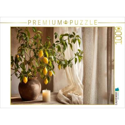 CALVENDO Puzzle Kerzenschein trifft Zitronenduft | 1000 Teile Lege-Größe 64x48cm Foto-Puzzle für glückliche Stunden