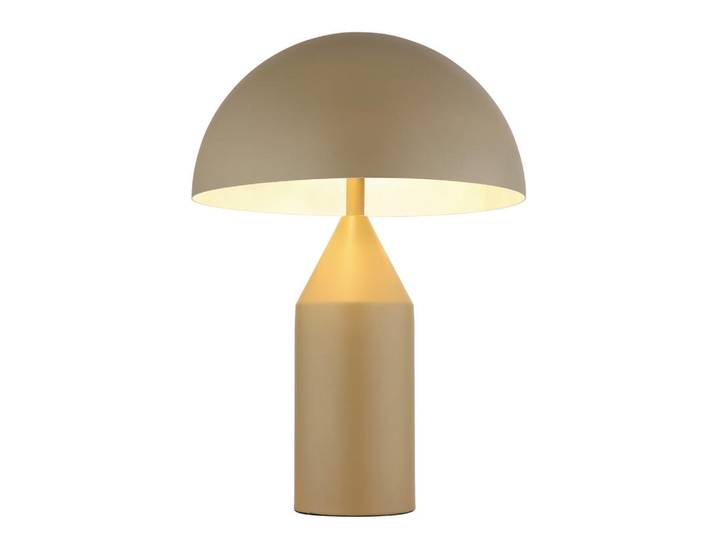 Globo Tischleuchte, Weiss, Sandfarben, Metall, halbrund, 39 cm, CE, Wippschalter, Lampen & Leuchten, Innenbeleuchtung, Tischlampen, Tischlampen
