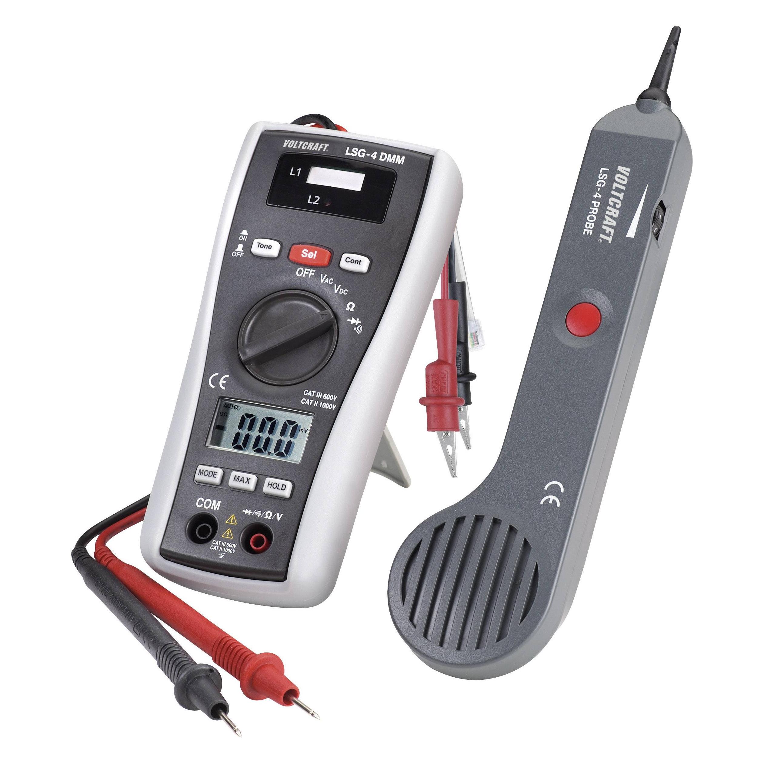 Voltcraft Multimeter mit Leitungssuchgerät LSG-4 DMM (CAT III 600V, Hand-Multimeter) (VC-10906565)