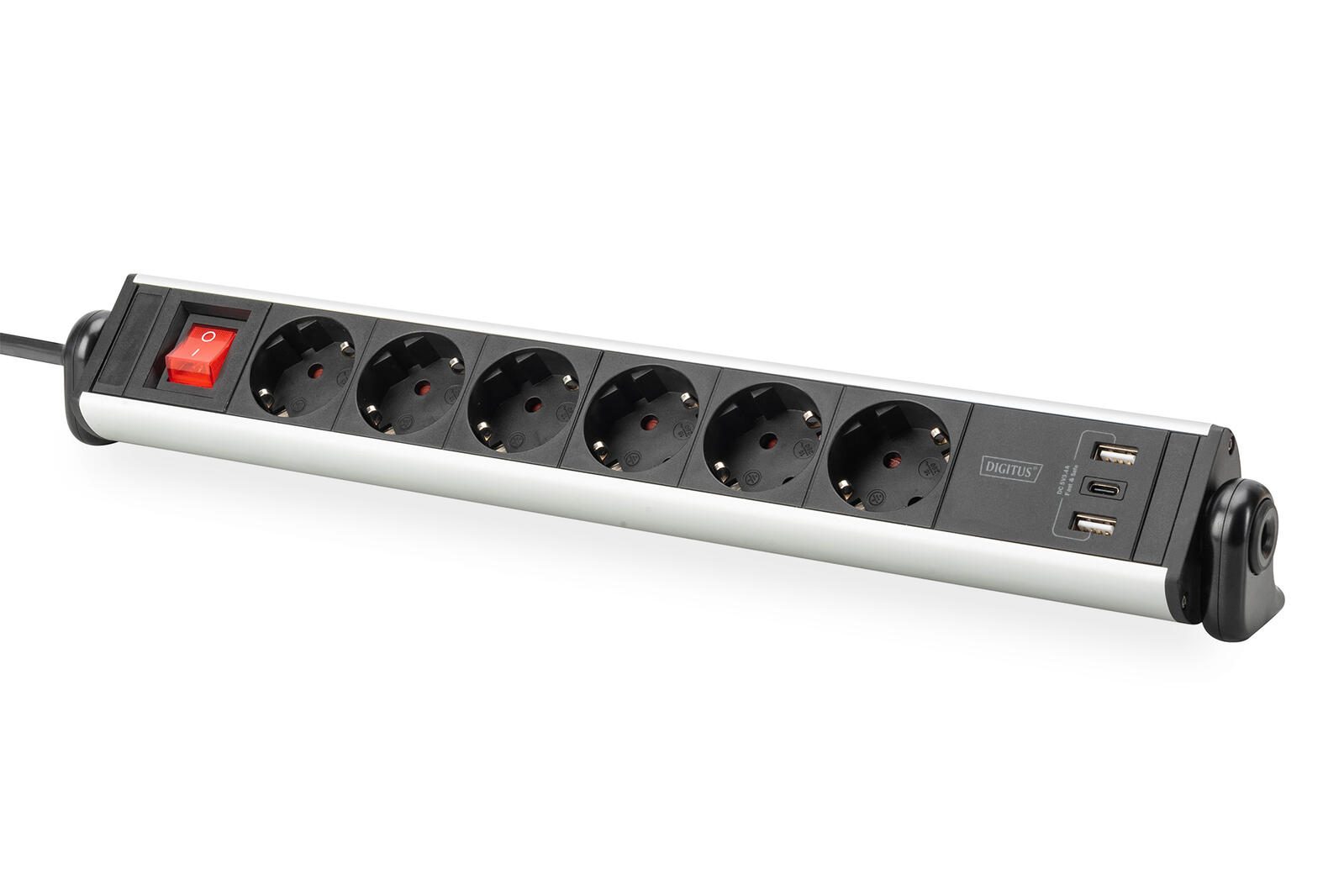 Digitus 6-fach Office-Steckdosenleiste mit 3x USB-Anschlüssen DA-70624