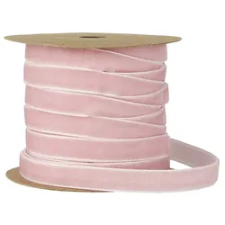IB Laursen Veloursband auf Spule 10 m, 1000 x 1 cm, rosa