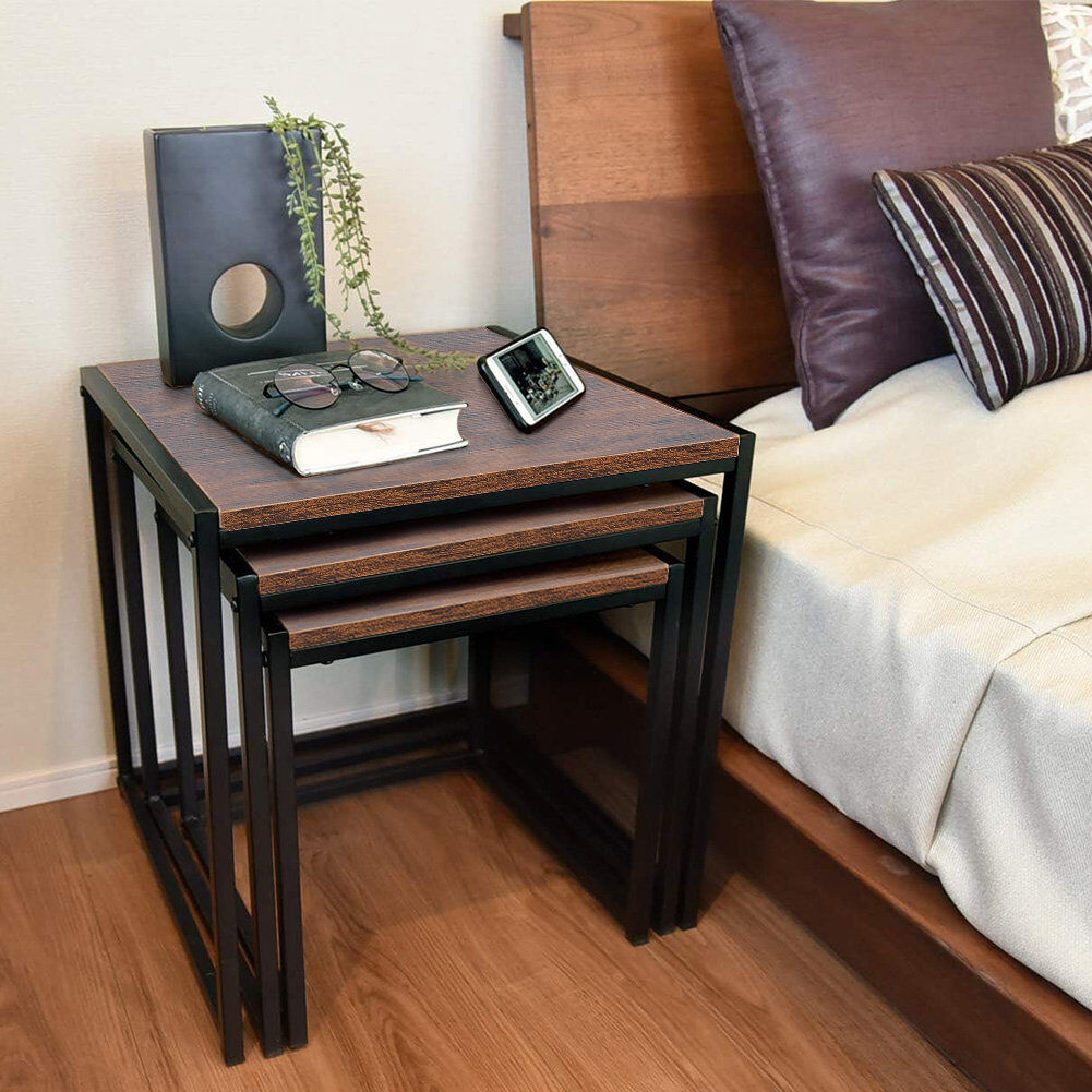 Borough Wharf Britney Sled Nesting Tables 47.5cm H X 120cm W X 45cm D