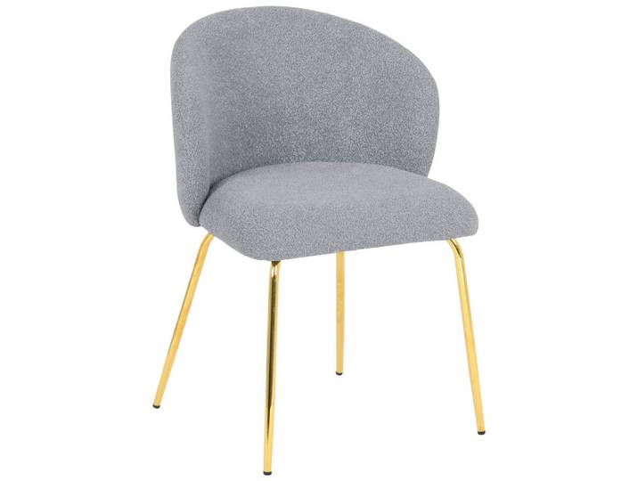 Xora Stuhl, Grau, Goldfarben, Metall, Textil, Rundrohr, 57x79x59 cm, Beinauswahl, Stoffauswahl, Esszimmer, Stuhl, Esszimmerstühle