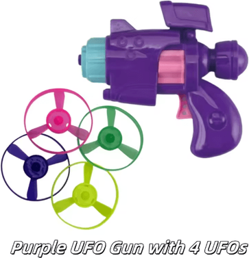 Inspire Picks Flying Disc Launcher Cat Toy Set With 4 Discs For Interactive Training And Exercise purple