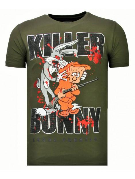 Local Fanatic Killer bunny rhinestone t-shirt