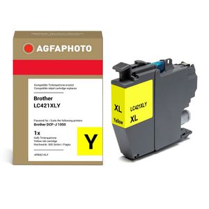 AgfaPhoto kompatibel für Brother LC-421XLY, gelb, 500 Seiten, Druckleistung XL,  Tinte