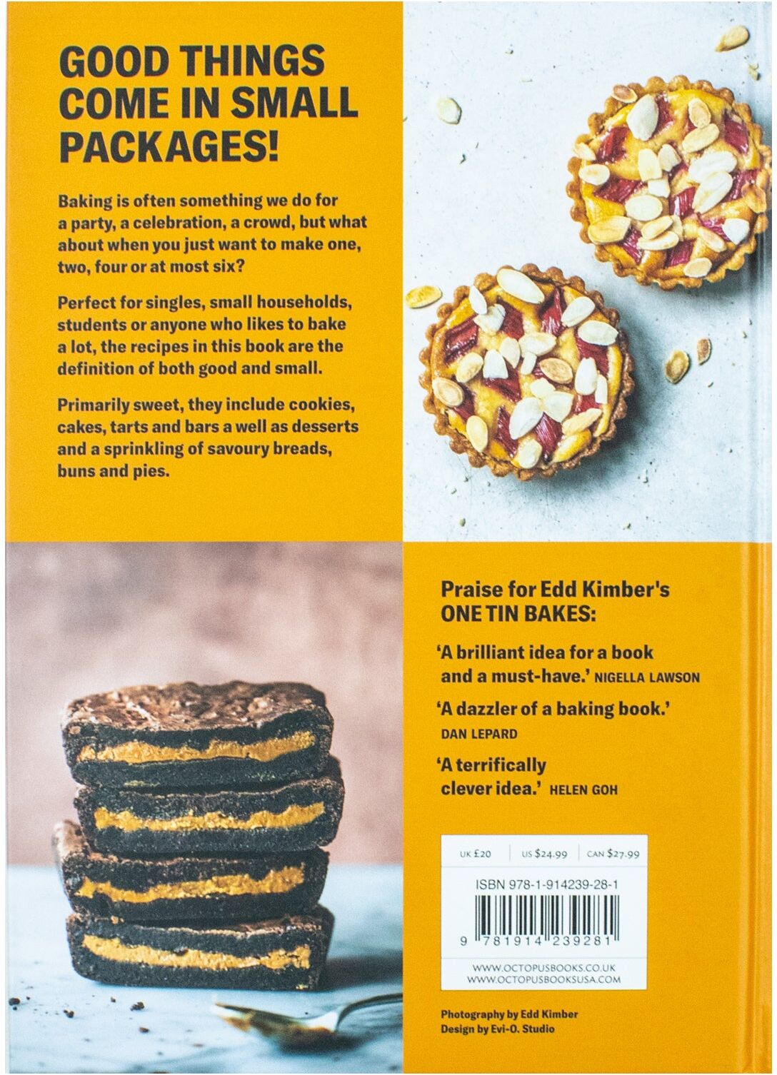 Kyle Books Small Batch Bakes by Edd Kimber - Hardback Baking Cookbook - Recipes for 1-6 People - Bake Off Winner