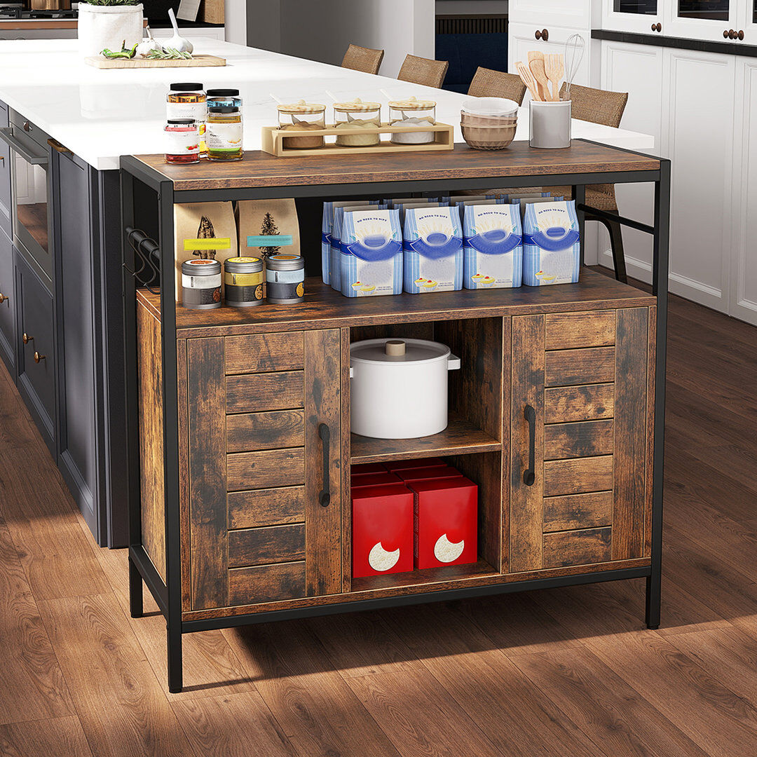 Rio 84 cm W Credenza Brown 80cm H X 84cm W X 35cm D