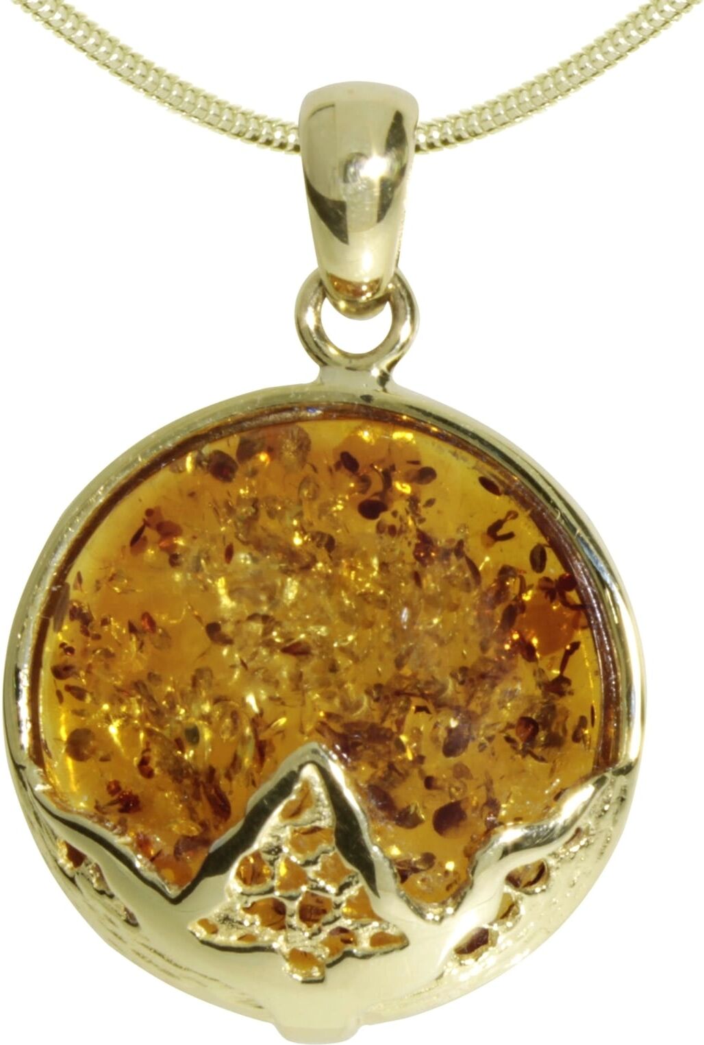 Kette mit Anhänger OSTSEE-SCHMUCK "Ostsee-Schmuck Kette mit Anhänger Verna Kette mit Anhänger Verna" Gr. 42, gold (weiß, neutral), Halsketten, Damen, 42cm, Gelbgold 333, L: 42, Kette mit Anhänger