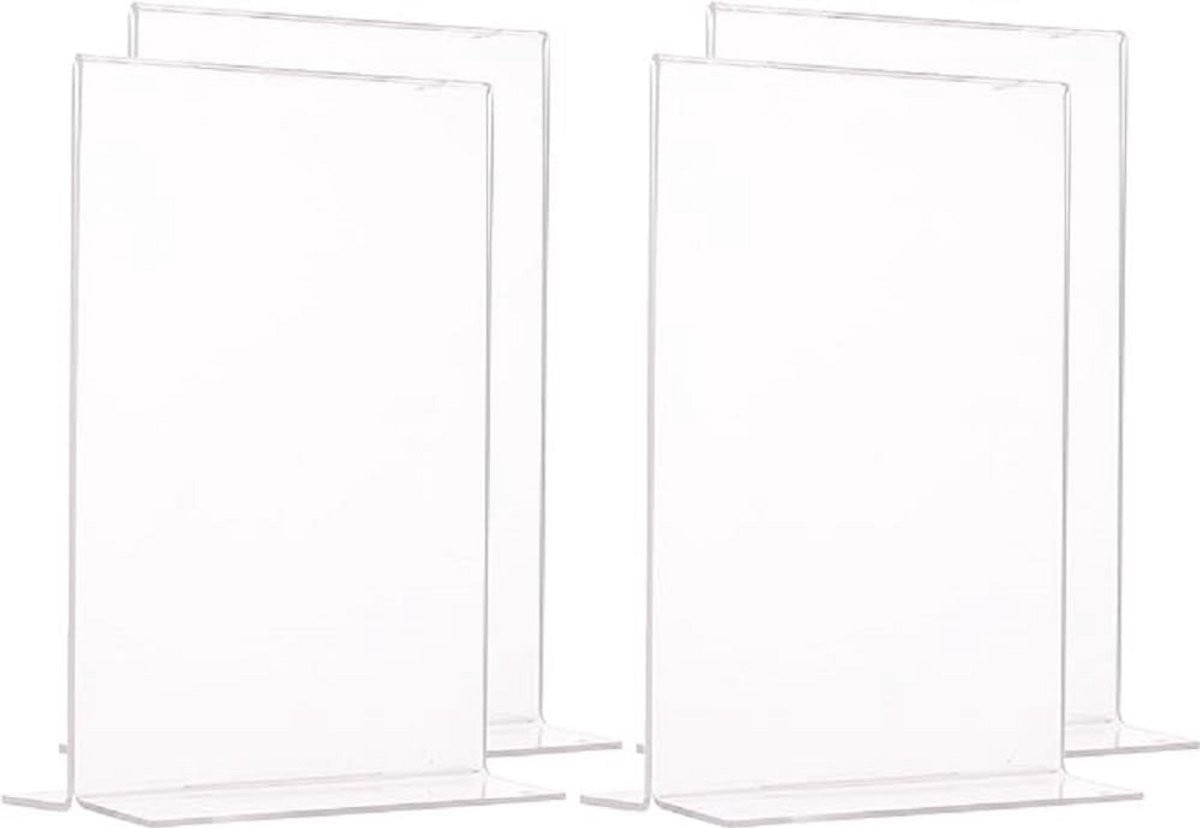 Tafelstandaard A6 Rechtopstaand Acryl - Set van 10 stuks