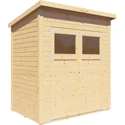 Bertilo Gerätehaus  Amrum 1: 180 x 121 cm - naturbelassen - 14 mm