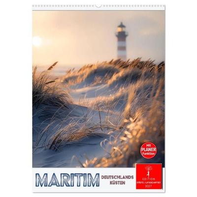 Maritim, Deutschlands Küsten (Wandkalender 2027 DIN A2 hoch), CALVENDO Monatskalender