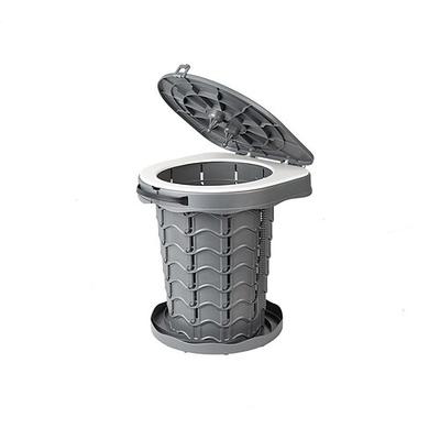 einziehbare tragbare Toilette Campingtoilette - höhenverstellbare Campingtoilette Tragbares Töpfchen für Camping Auto Reise Boot Strand Zelt und Notfallgebrauch