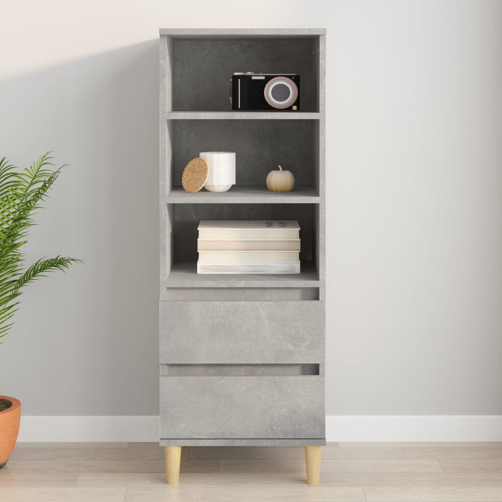 17 Stories Kihana 40cm Sideboard Concrete Grey/Oak 110cm H X 40cm W X 36cm D