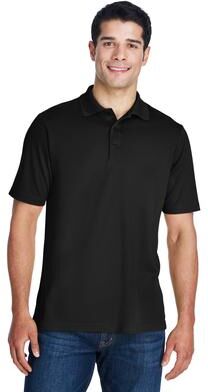 CORE365 88181 Men's Origin Performance Piqué Polo Shirt in Black size 6XL   Polyester