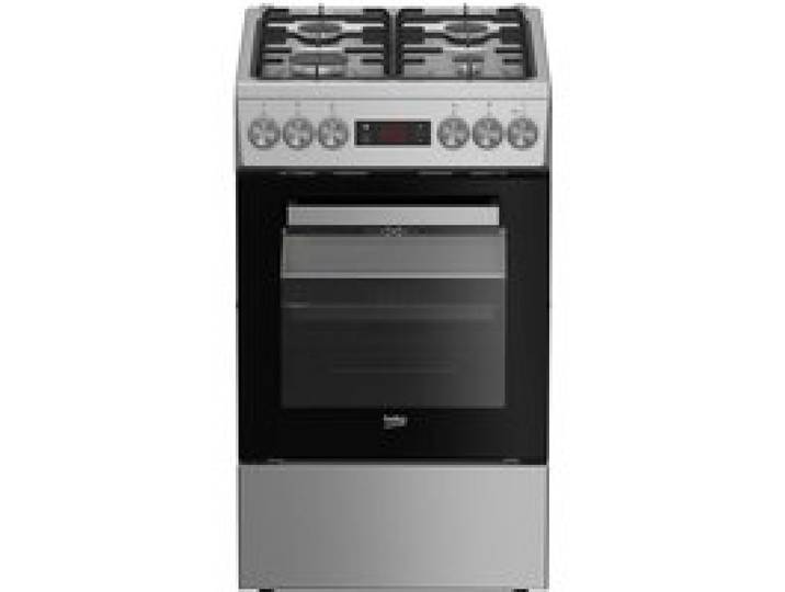 Cuisinière à gaz pose libre - BEKO - Four électrique - Gril électrique - Allumage électrique - Nettoyage à la vapeur