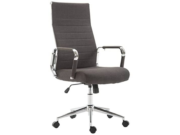 CLP Bürostuhl Kolumbus Stoff I Ergonomischer Chefsessel I Komfort Für Lange Arbeitstage I Robust Und Langlebig Für Gaming Und Home-Office Farbe dunkelgrau
