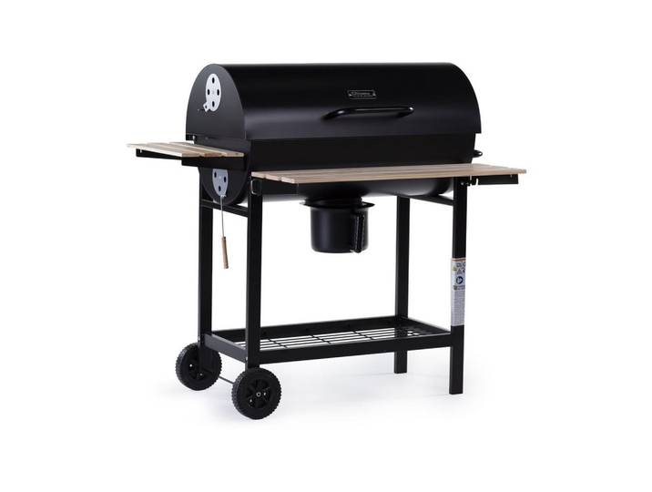 Habitat Garten Holzkohlengrill king, Schwarz, Metall, 63x105x95 cm, Grills, Holzkohlegriller