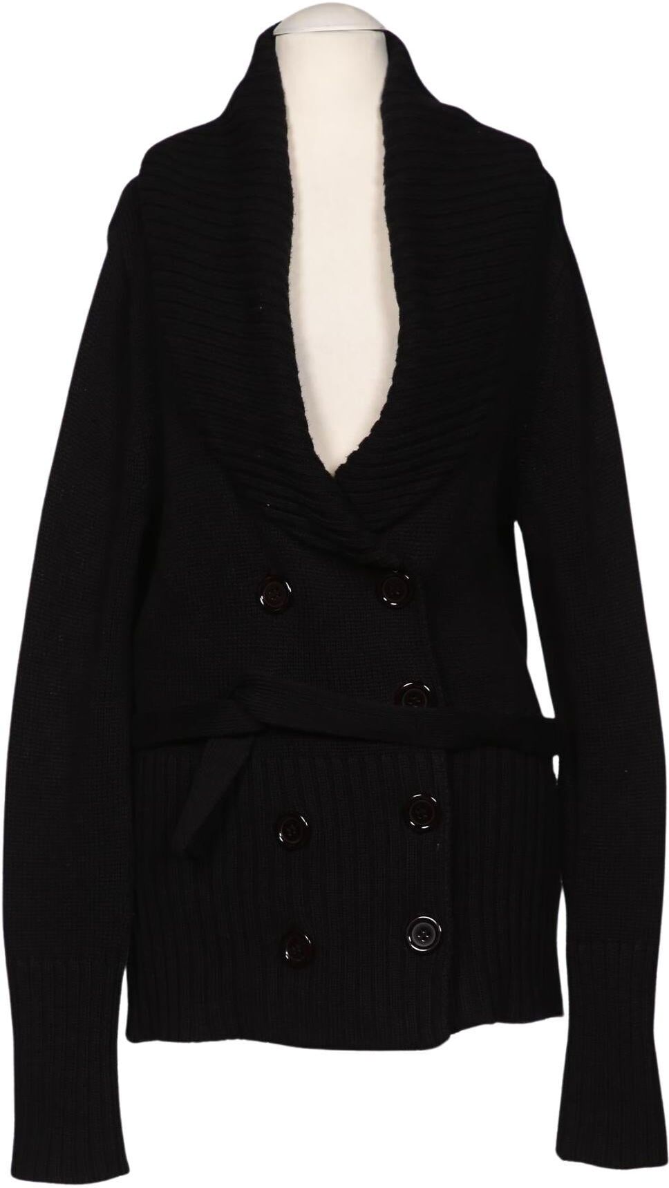 Ella Singh Damen Strickjacke, Schwarz, Gr. EU 36, Baumwolle / Viskose - Second Hand
