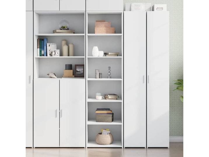 SALE 2025 Armoire haute vitrine - Bibliothèque Buffet haut - blanc 50x41x185 cm - bois d'ingénierie 39 Kg 9976