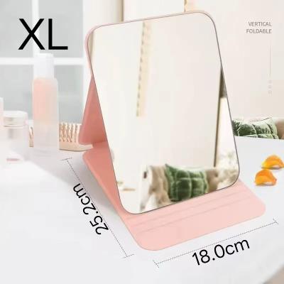 Uplifted Finds Portable Compact Folding Desktop Makeup Mirror With Storage Base pink Xl