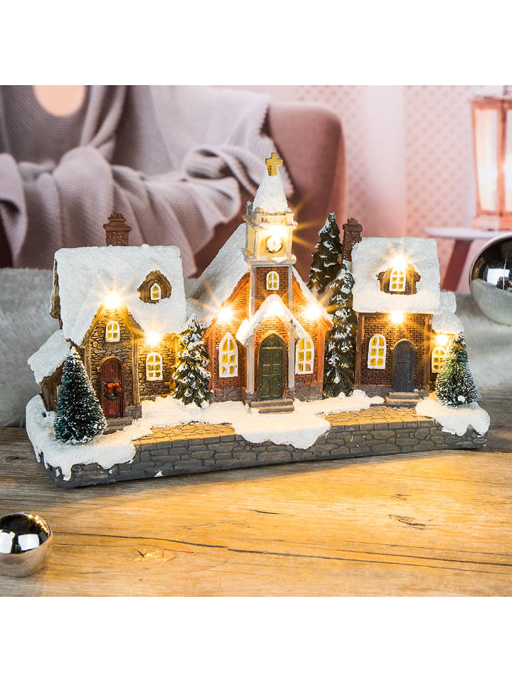 Hollybell LED-Dekoleuchte "Christmas Village" in Bunt - (B)26,5 x (H)17,5 x (T)10 cm - onesize