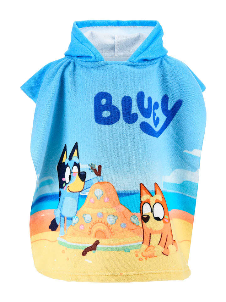 Kapuzenbadetuch "Bluey" in Hellblau - onesize