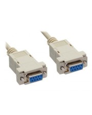 InLine Nullmodemkabel DB-9 W bis W 10 m Daumenschrauben beige (12226C)