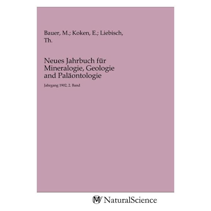 MV-NaturalScience Neues Jahrbuch für Mineralogie, Geologie and Paläontologie (Softcover, M. Bauer) (56144338)
