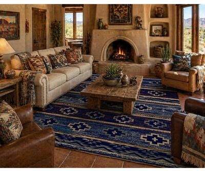 Mayberry Rug American Destination Star Valley Navy Lodge Area Rug