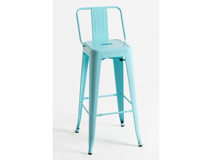 2er Set Torix Hocker mit Rückenlehne 100 cm - Blau Himmel