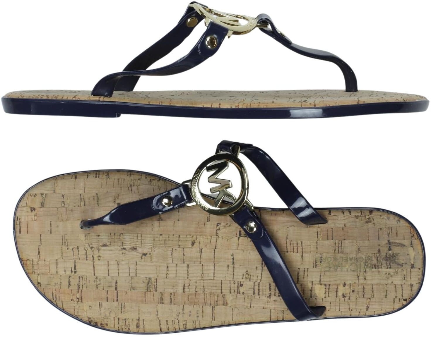 Michael Michael Kors Damen Sandalen, Marineblau, Gr. EU 38.5, Kunstleder - Second Hand