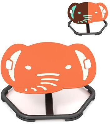 Costway Elephant-Shaped Spinning Chair for Autistic and ADHD Kids-Orange