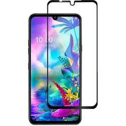 Screenguard LG G8X ThinQ Full Screen Panzerglas Schutzfolie 2.5D 9H (LG G8X ThinQ), Smartphone Schutzfolie, Schwarz