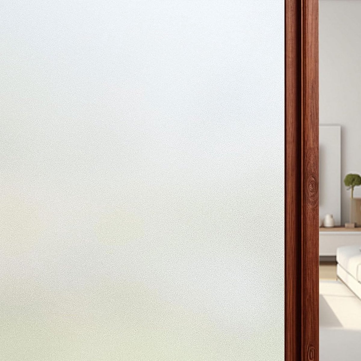 Raamfolie Privacy Matglas - Decoratieve statische raamfolie voor privacy en UV-bescherming - Lijmvrij