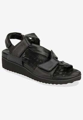 Women's Hillary Sling Back Sandal by Ros Hommerson in Black Nappa Leather (Size 7 M)