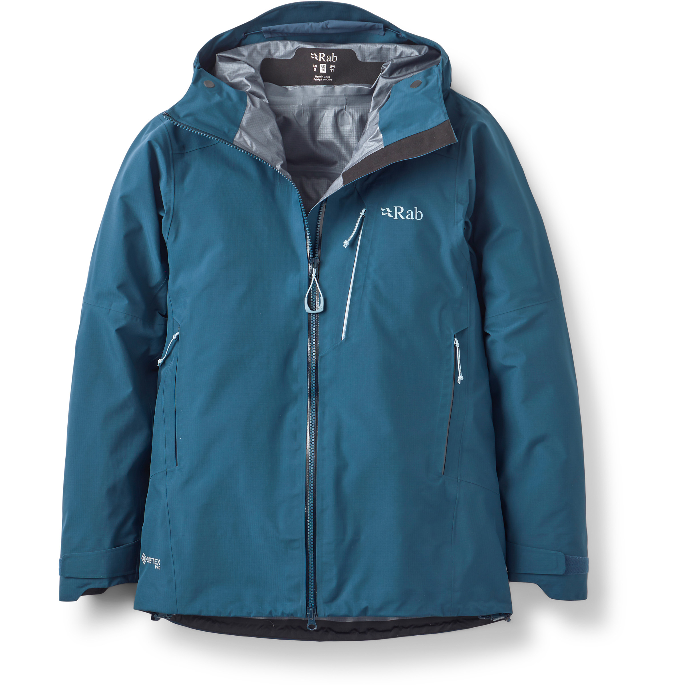 Rab Latok Alpine GTX Damen Regenjacke blau Größe XS Alpinklettern | Bergsteigen Winddicht Wasserabweisend